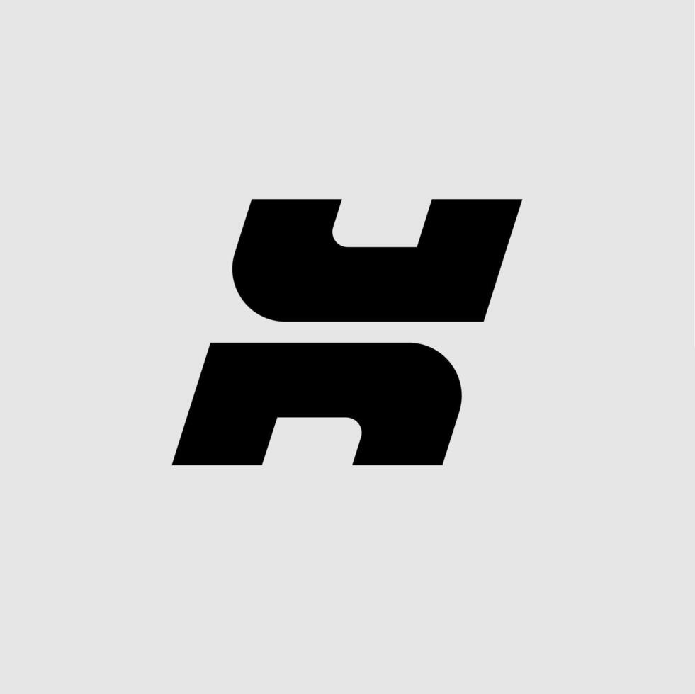 H Monogram Abstract Minimalist Logo vector