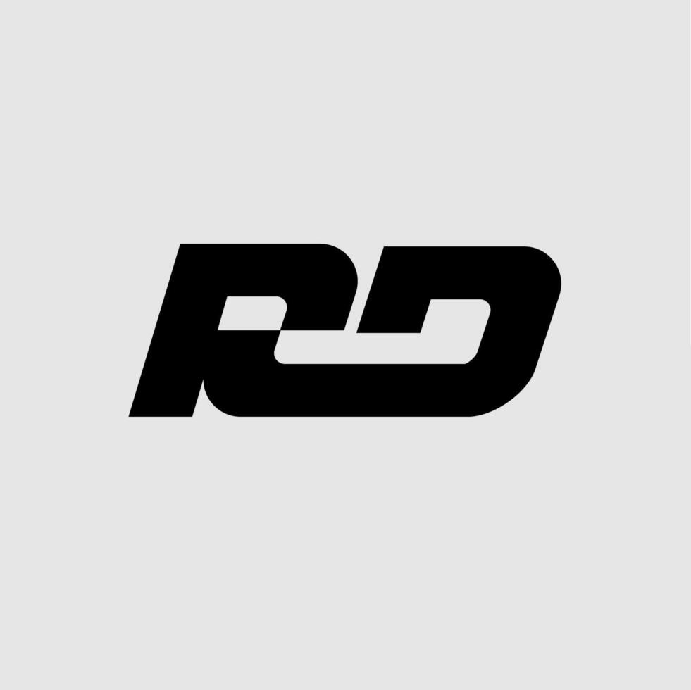 RD Monogram Technology Abstract Minimalist Logo vector