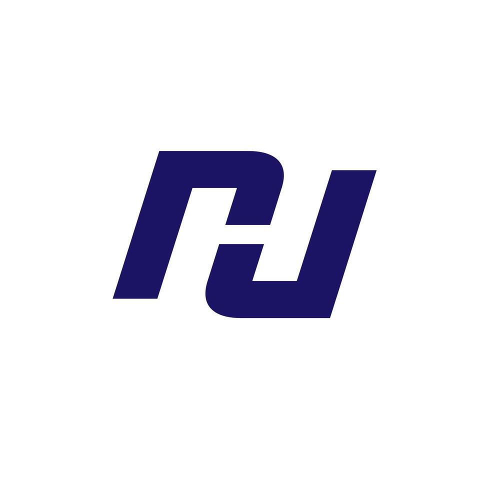 NH Monogram Technology Abstract Minimalist Logo vector