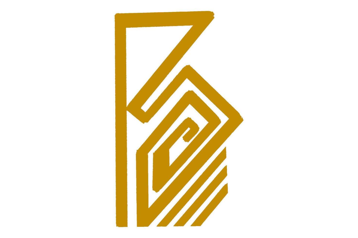 Logo Icon With Letter B Shape vector