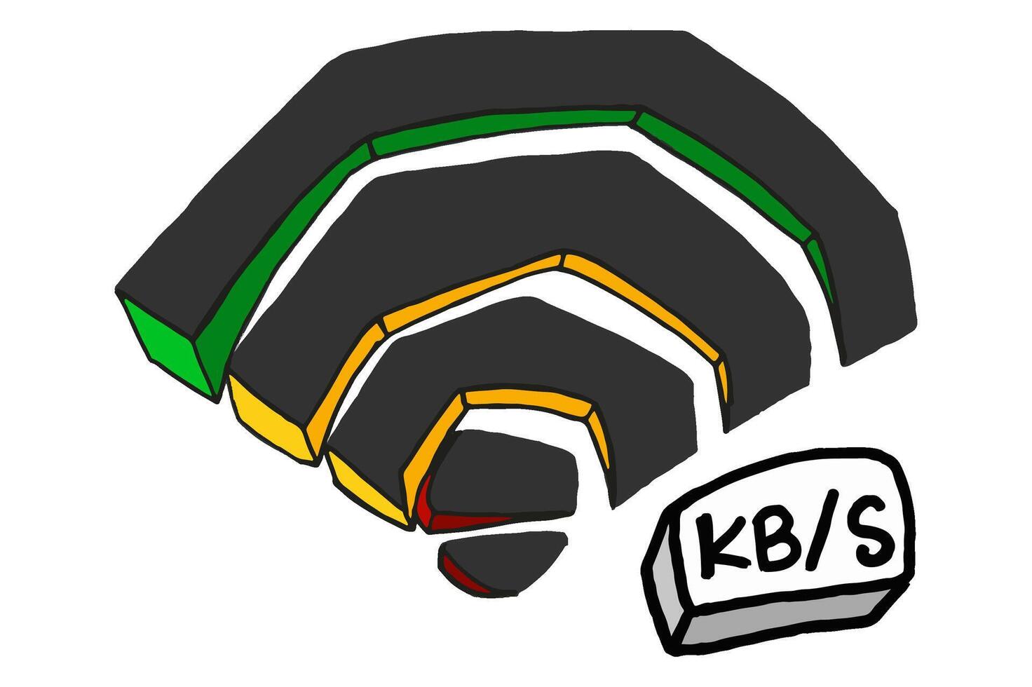 internet speed signal icon button vector