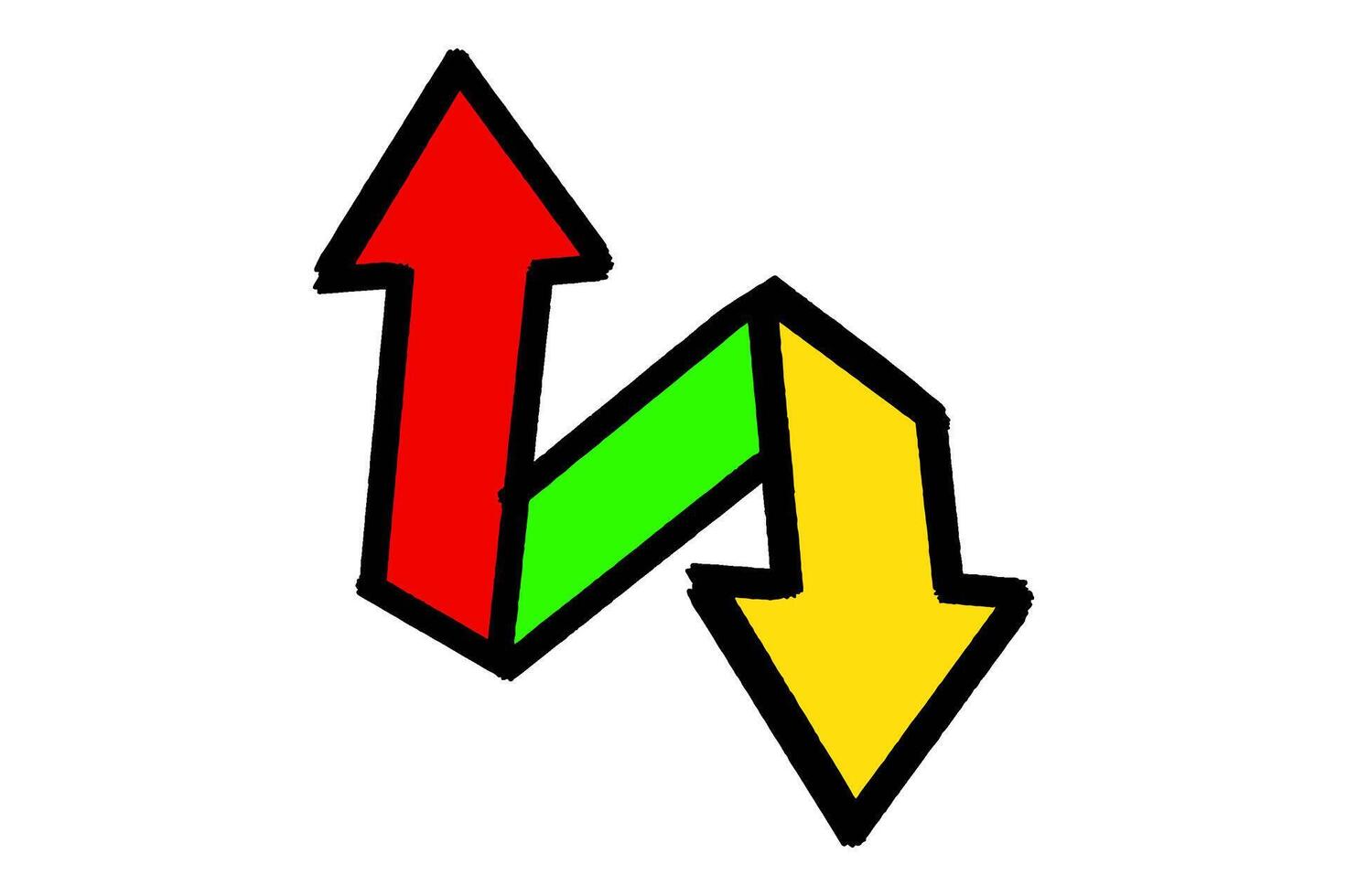 Up and Down Arrow Sign vector