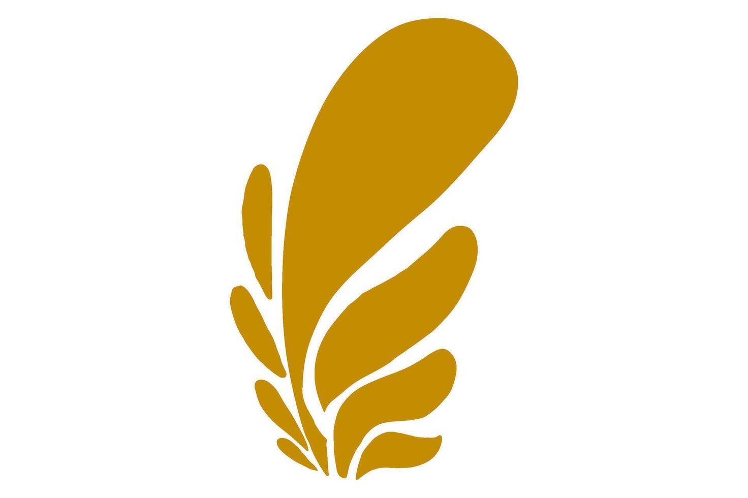 Wheat and Feather Logo Icon Design vector