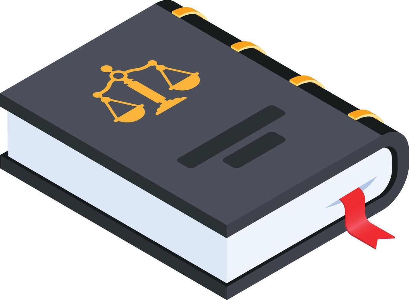 Isometric Law Book vector