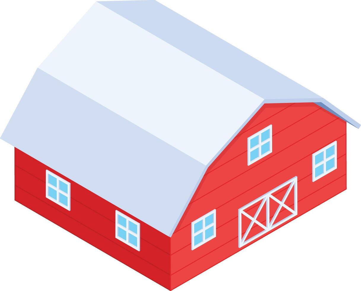 Classic Red Barn vector