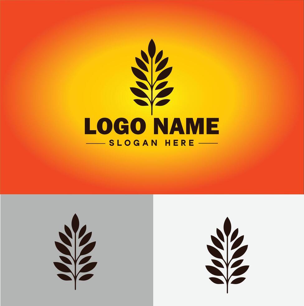plant logo icon for business app icon farm Tree plant agriculture logo template vector