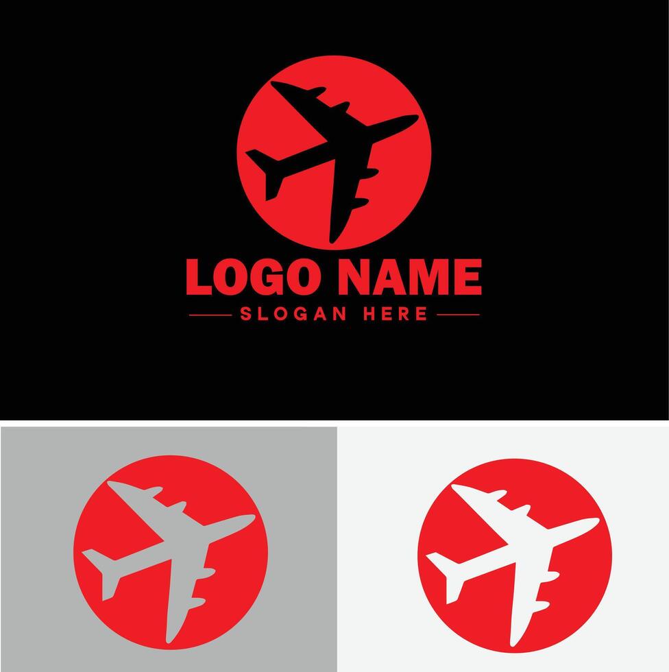 Plane logo icon for business app icon airplane travel tour air ticket logo template vector