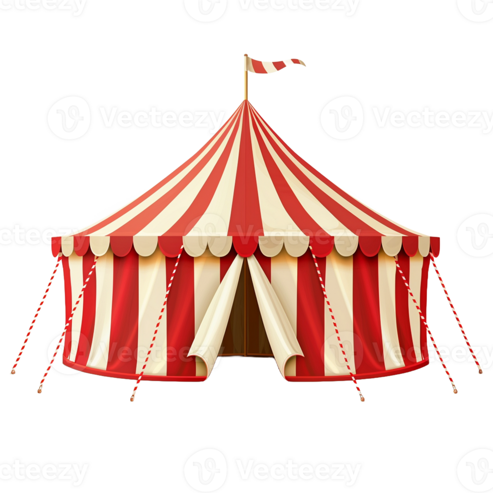 Classical Circus tent with flags png