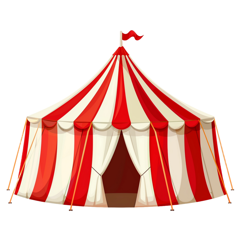 Classical Circus tent with flags png