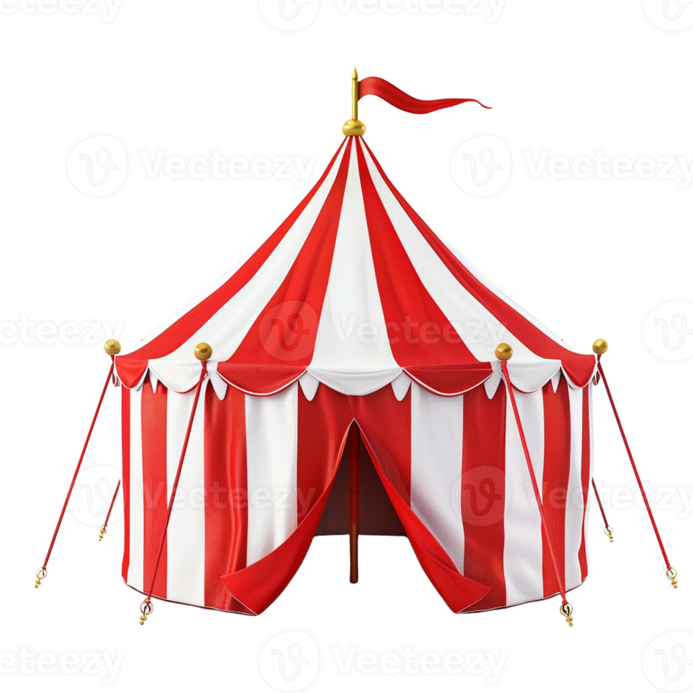 Classical Circus tent with flags png