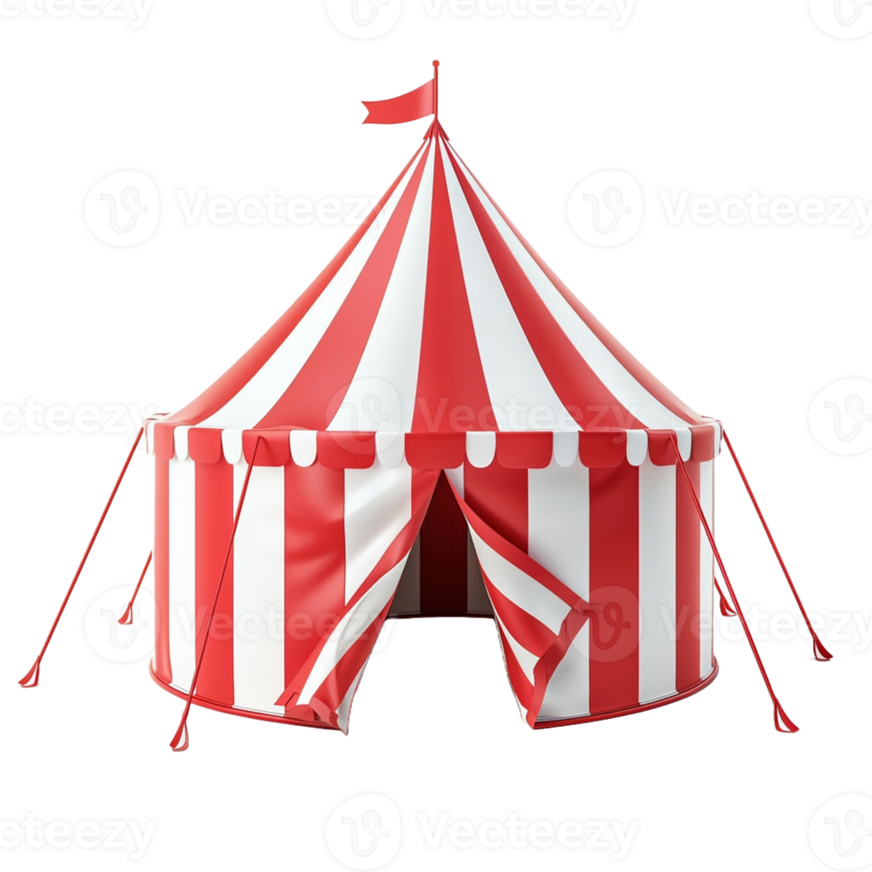 Classical Circus tent with flags png