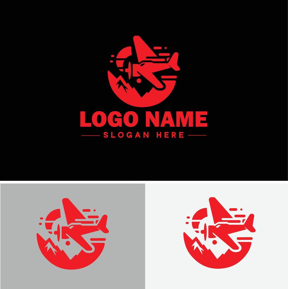 Plane logo icon for business app icon airplane travel tour air ticket logo template vector