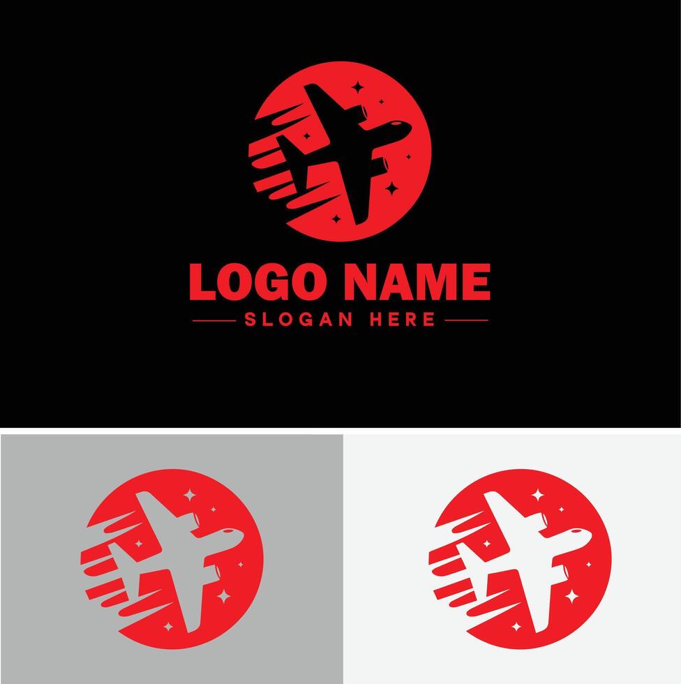 Plane logo icon for business app icon airplane travel tour air ticket logo template vector