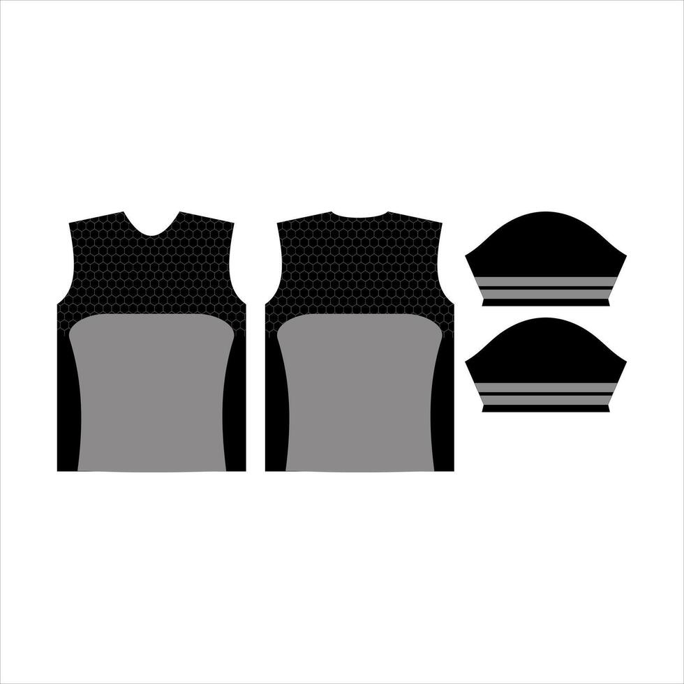 sports jersey template for sublimation printing with hexagon pattern vector