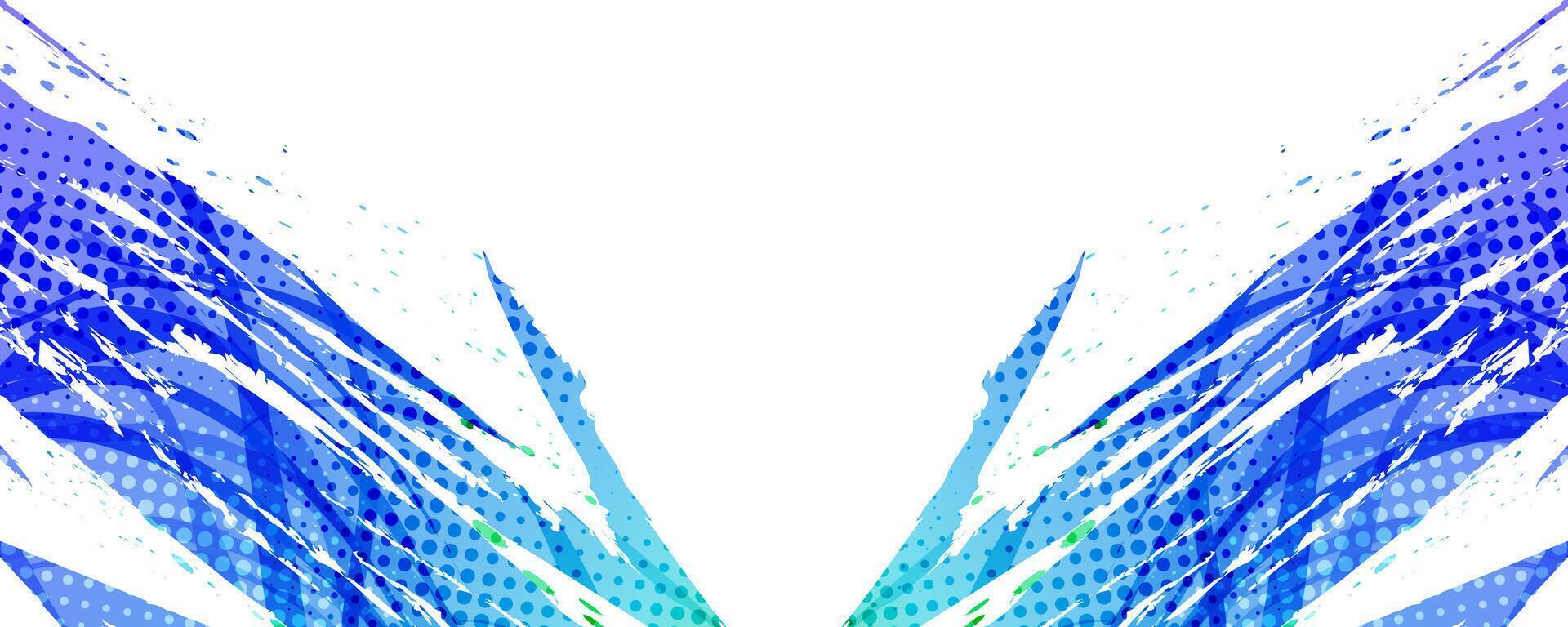 Abstract Sport Background with Colorful Gradient Brush Background. Grunge Brushstroke Element with Halftone Effect for Poster or Banner Design vector