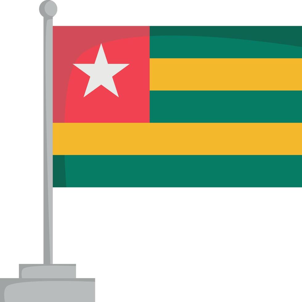 National flag of Togo Illustration vector