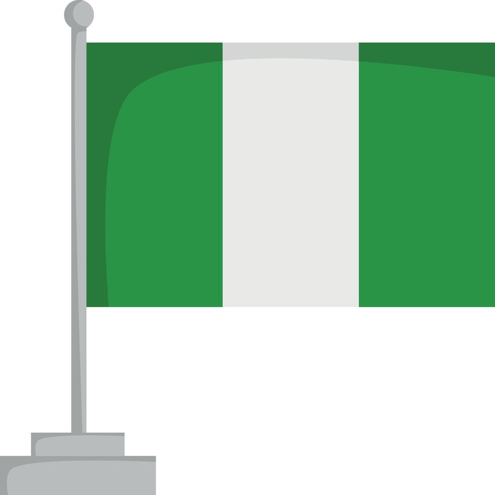 National flag of Nigeria Illustration vector