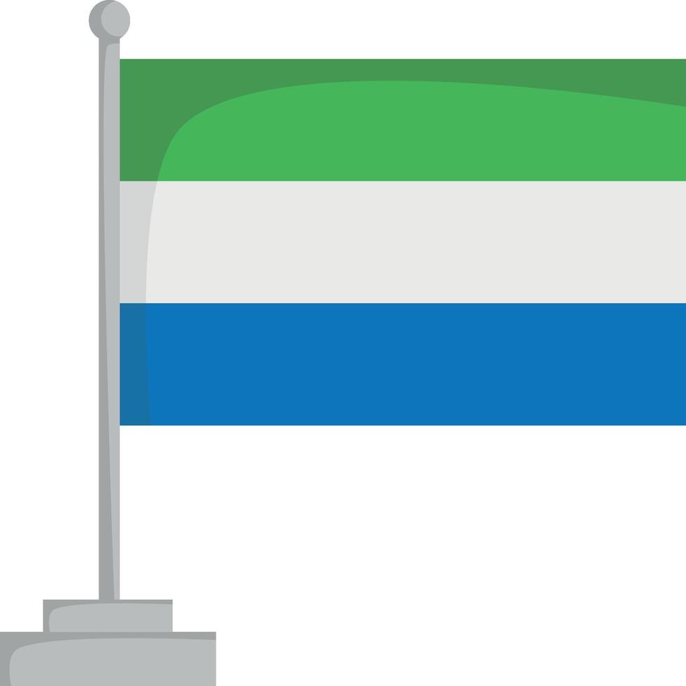 National flag of Sierra Leone Illustration vector