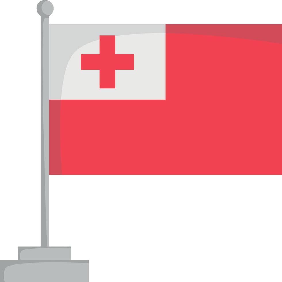 National flag of Tonga Illustration vector