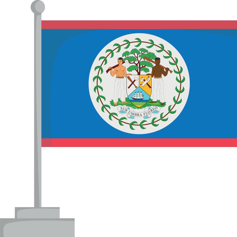 National flag of Belize Illustration vector