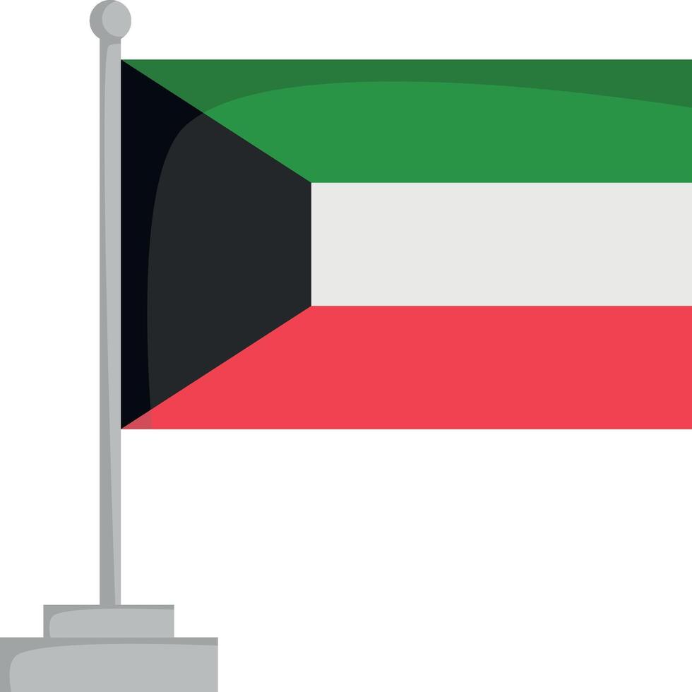 National flag of Kuwait Illustration vector