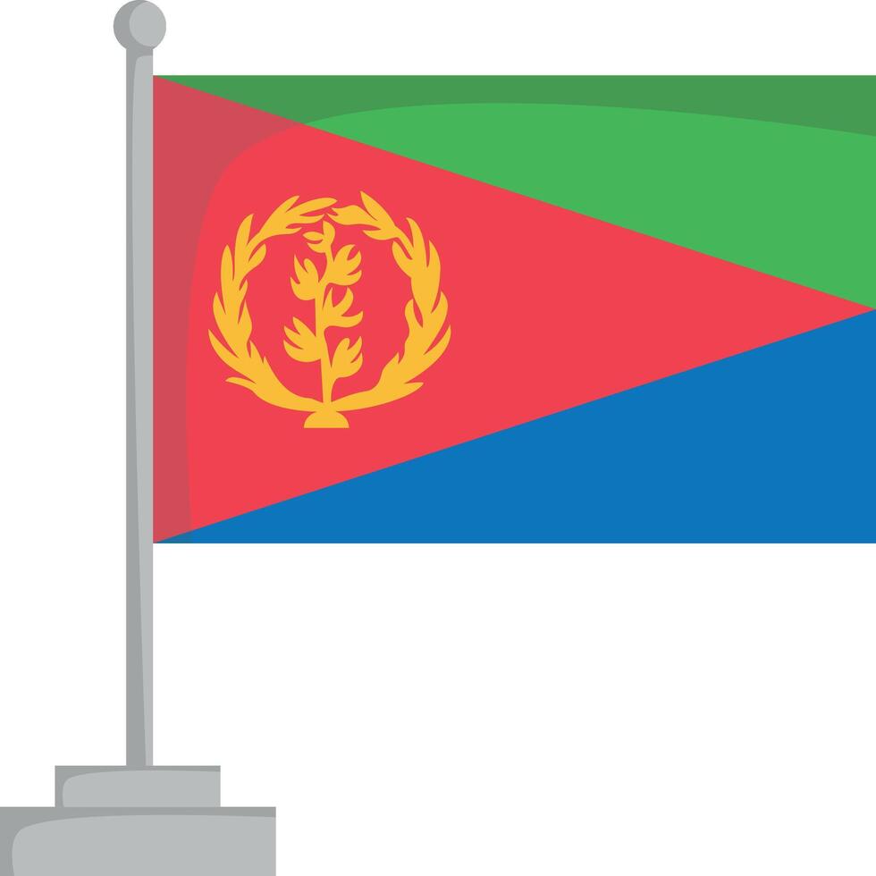 National flag of Eritrea Illustration vector