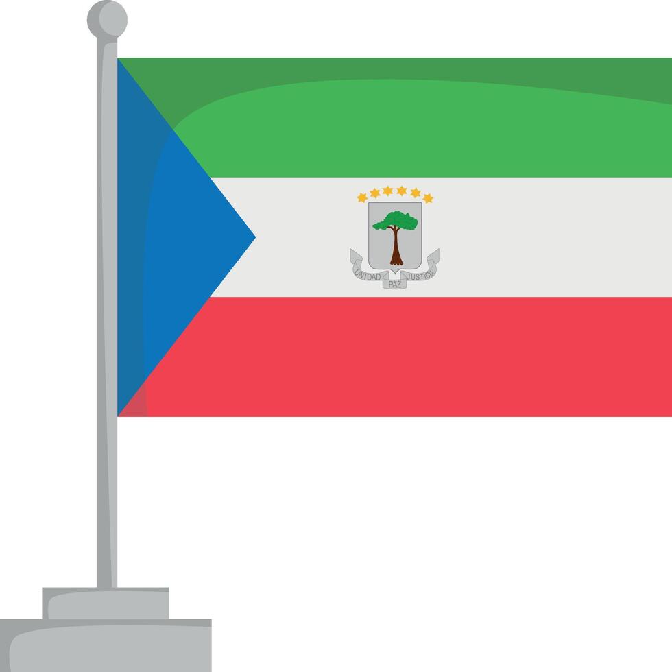 National flag of Equatorial Guinea Illustration vector