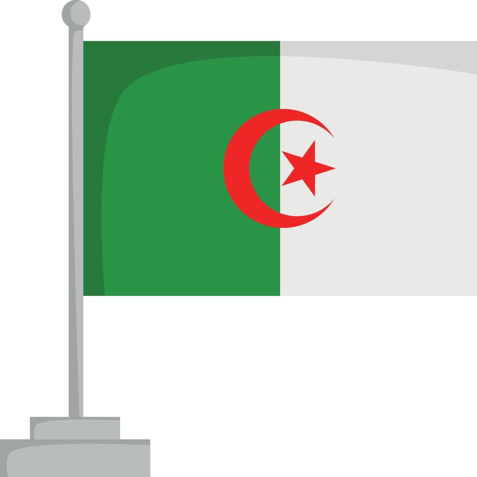 National flag of Algeria Illustration vector