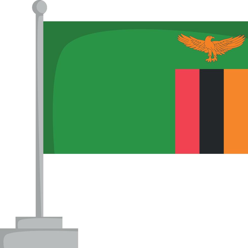 National flag of Zambia Illustration vector