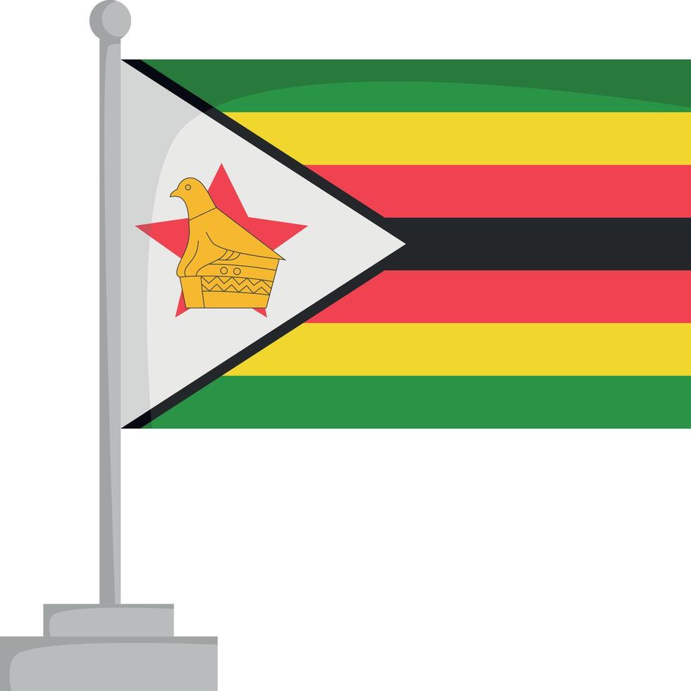 National flag of Zimbabwe Illustration vector