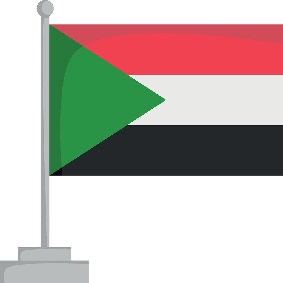 National flag of Sudan Illustration vector