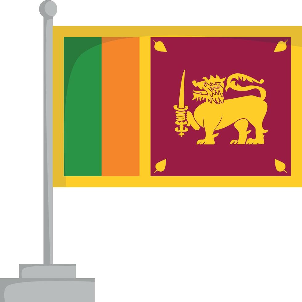 National flag of Sri Lanka Illustration vector