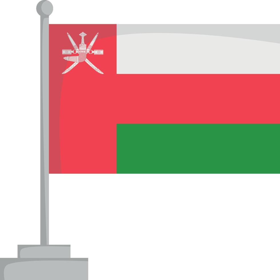 National flag of Oman Illustration vector