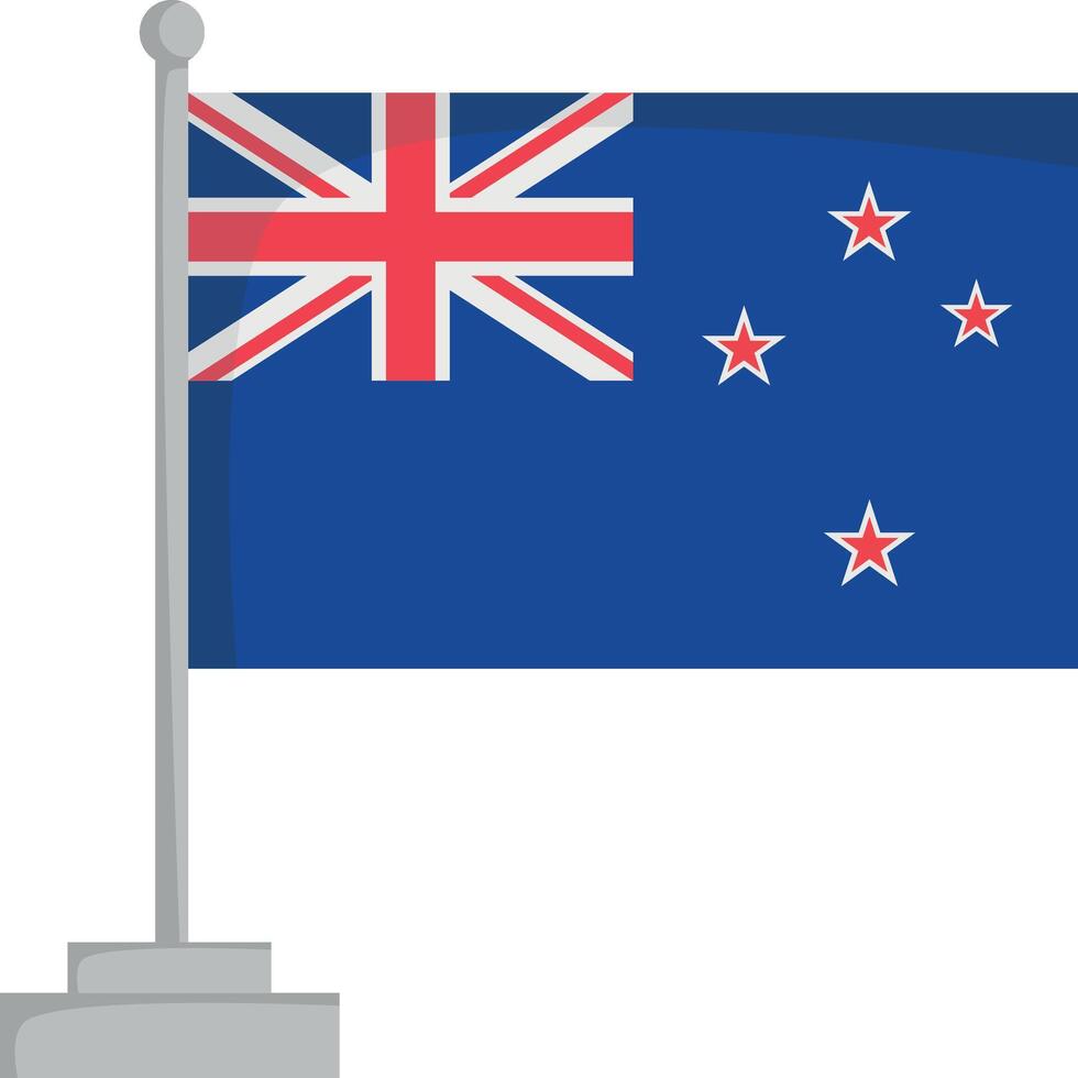National flag of New Zealand Illustration vector