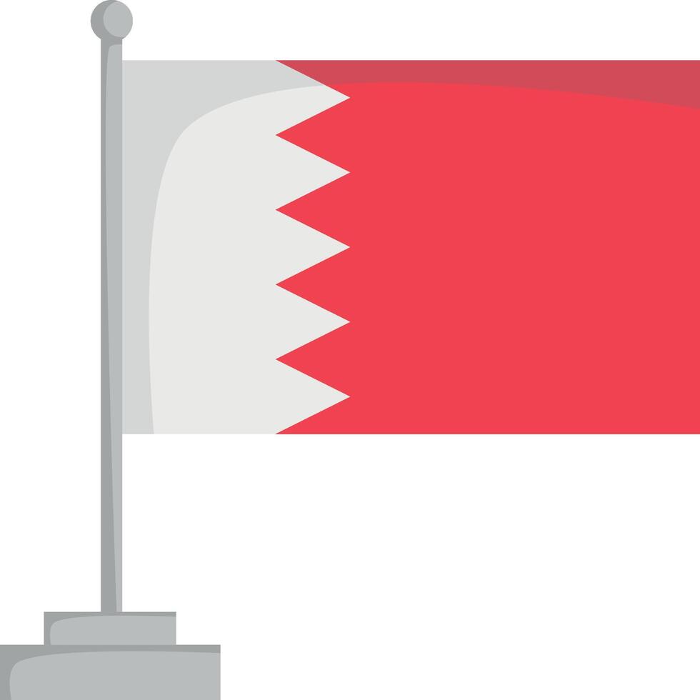 National flag of Bahrain Illustration vector