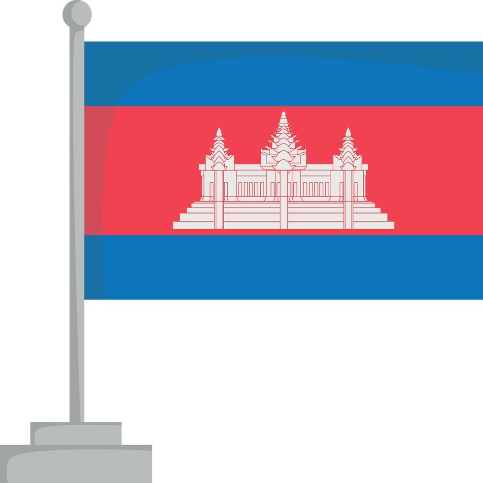 National flag of Cambodia Illustration vector