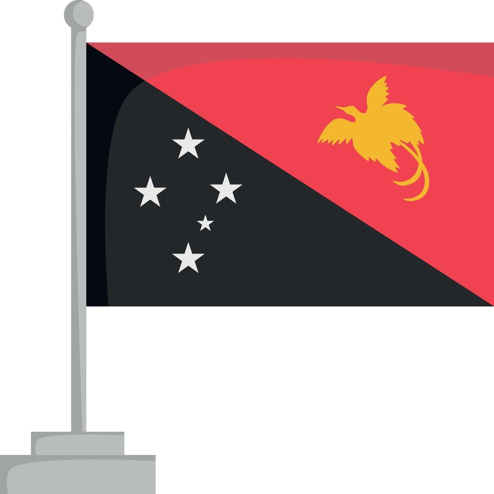 National flag of Papua New Guinea Illustration vector