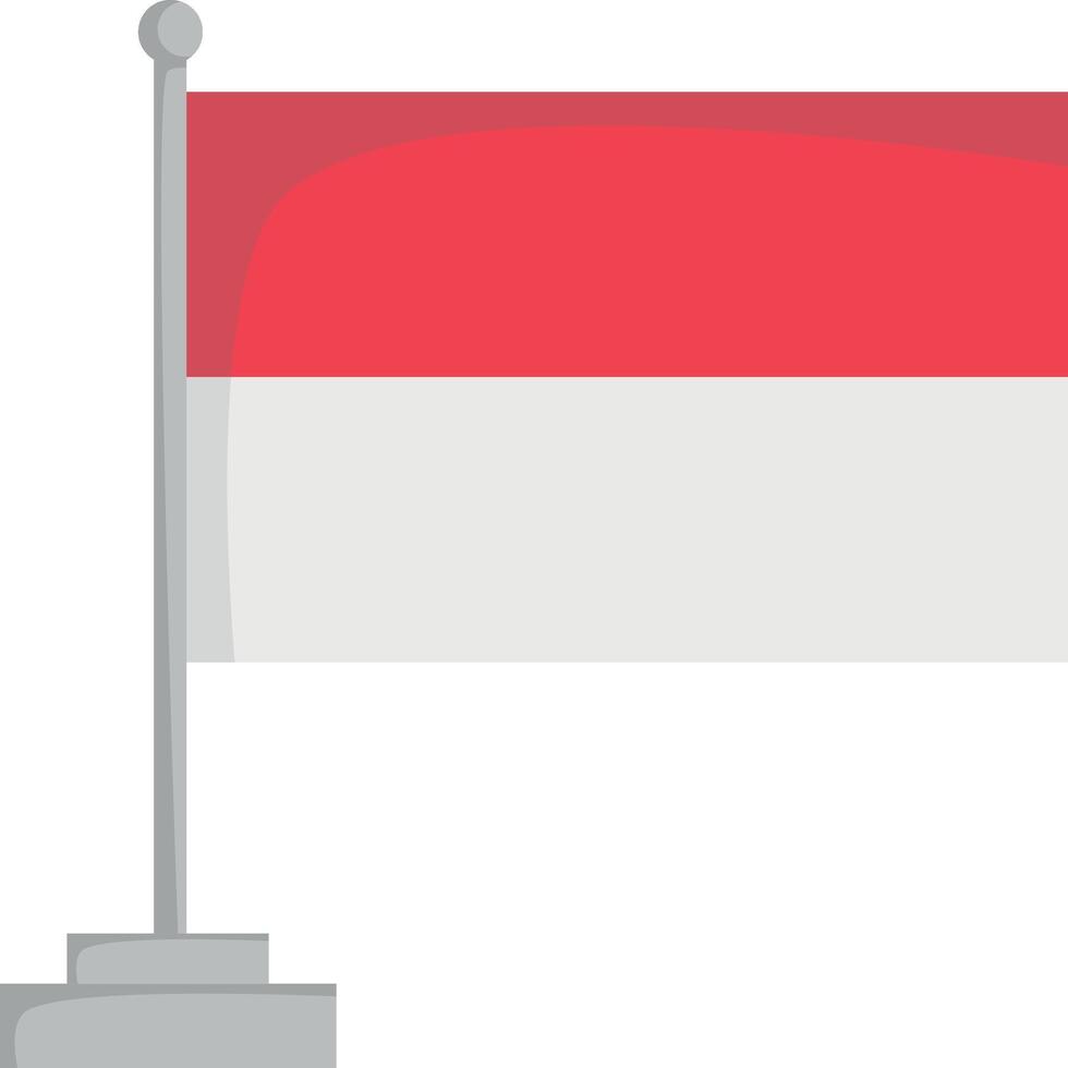 National flag of Monaco Illustration vector