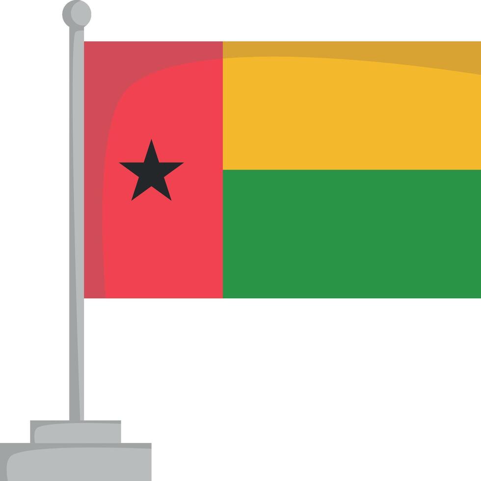 National flag of Guinea Bissau Illustration vector