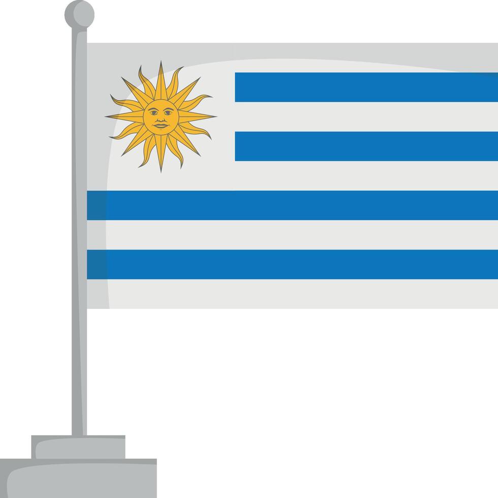 National flag of Uruguay Illustration vector