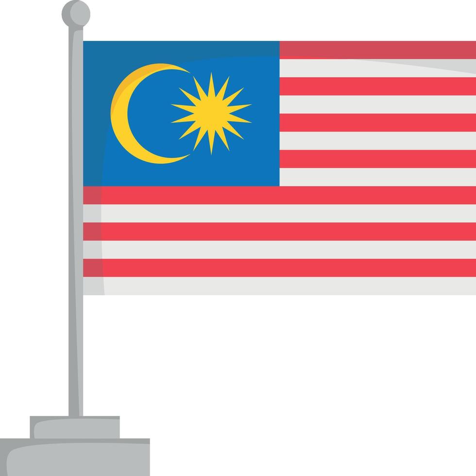 National flag of Malaysia Illustration vector