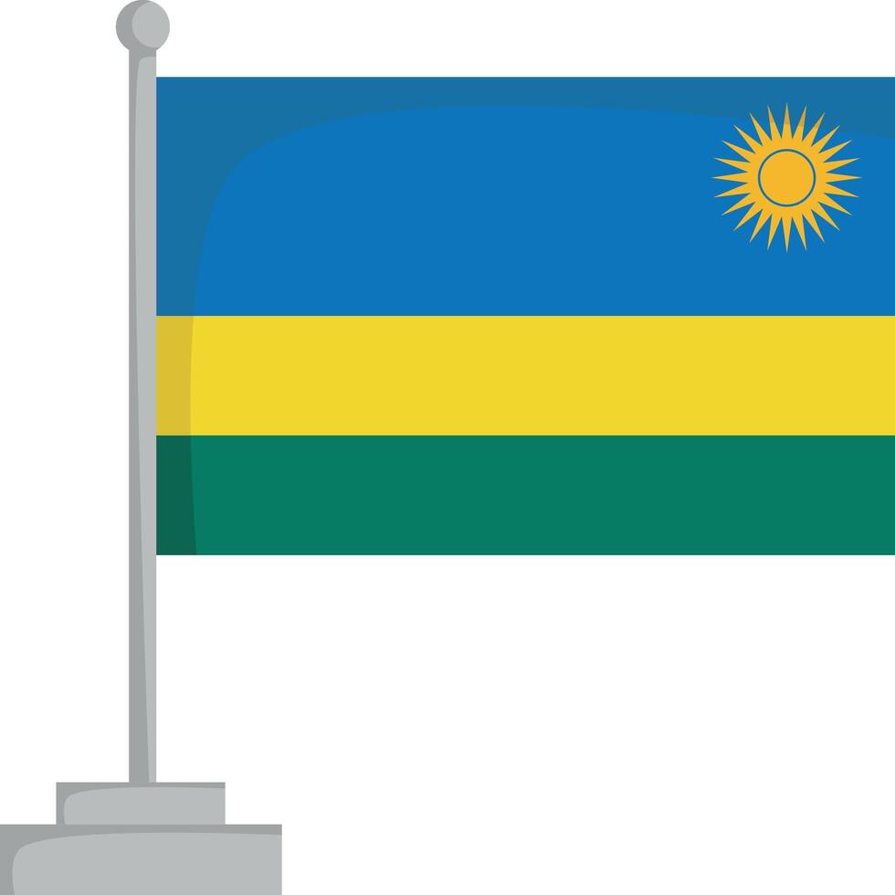 National flag of Rwanda Illustration vector
