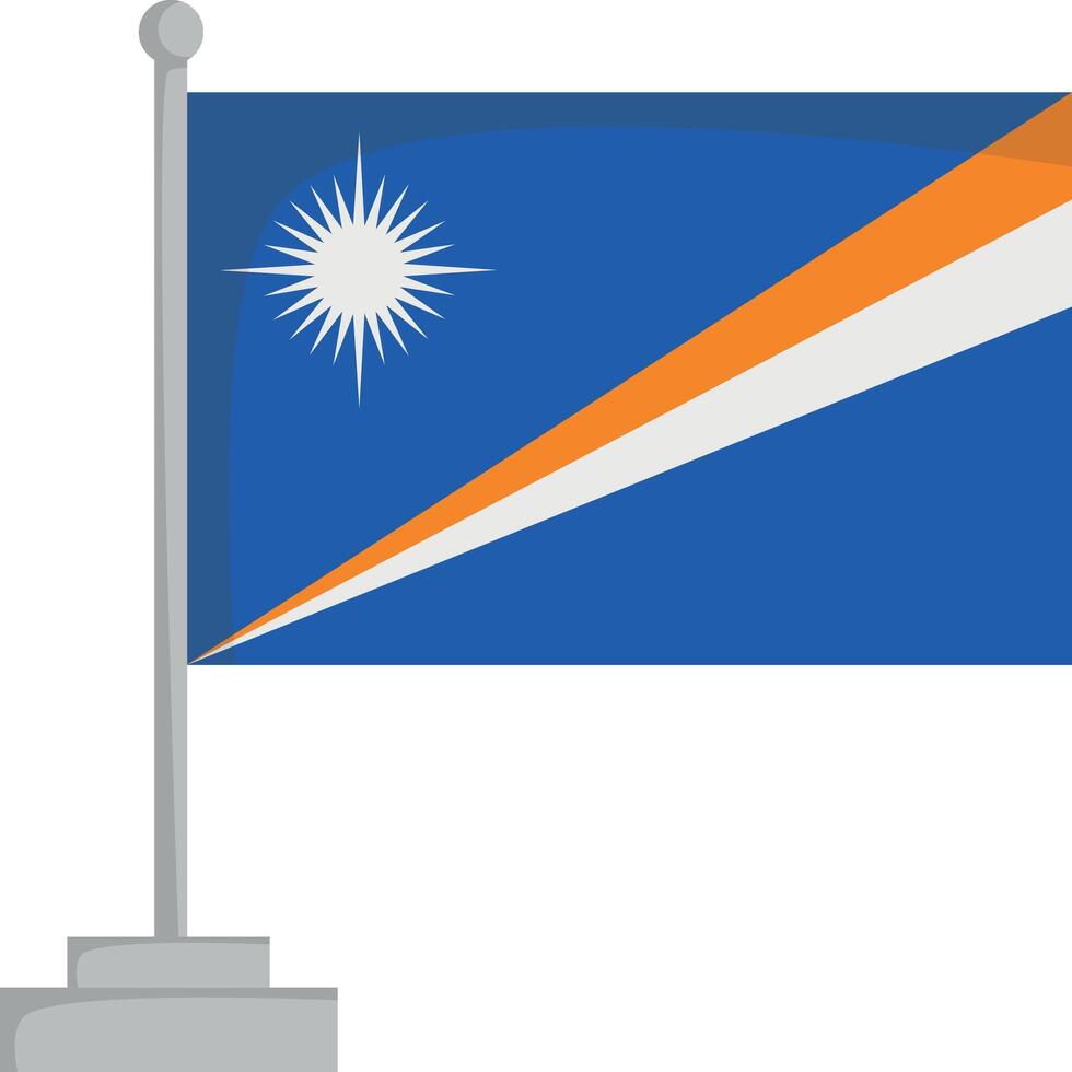 National flag of Marshall Islands Illustration vector
