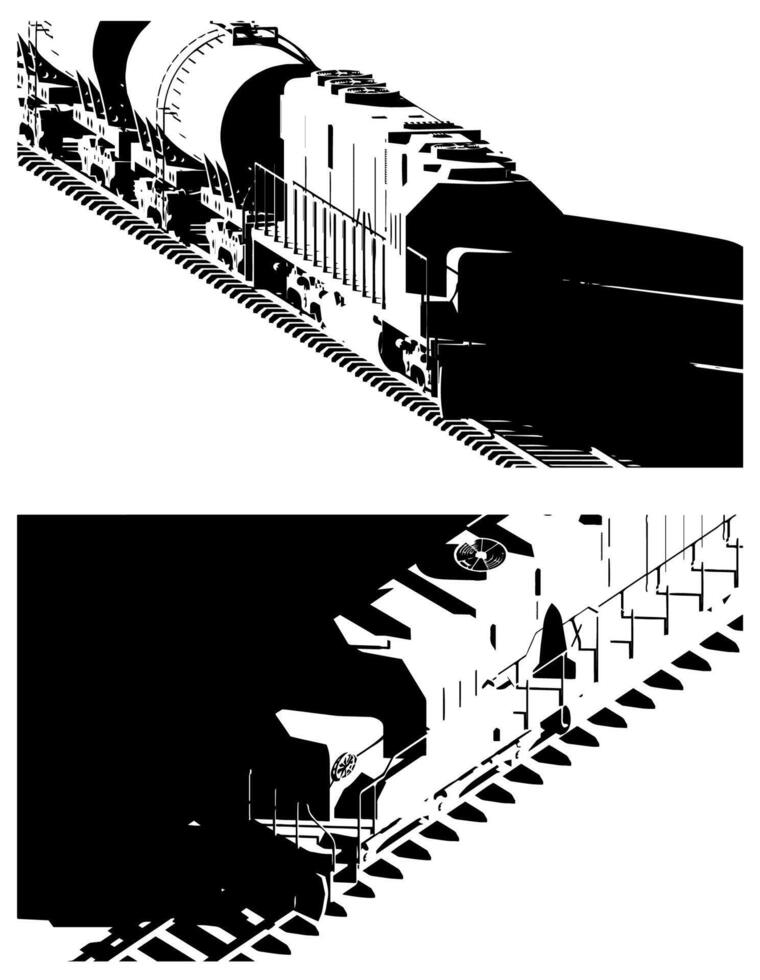 Locomotive illustrations template vector