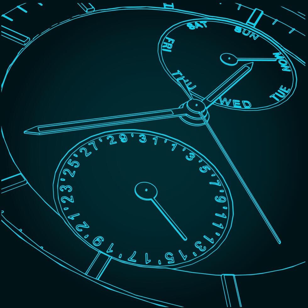 Dial close-up illustration vector