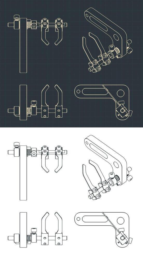 Archery arrow rests compound bow shelf blueprints vector