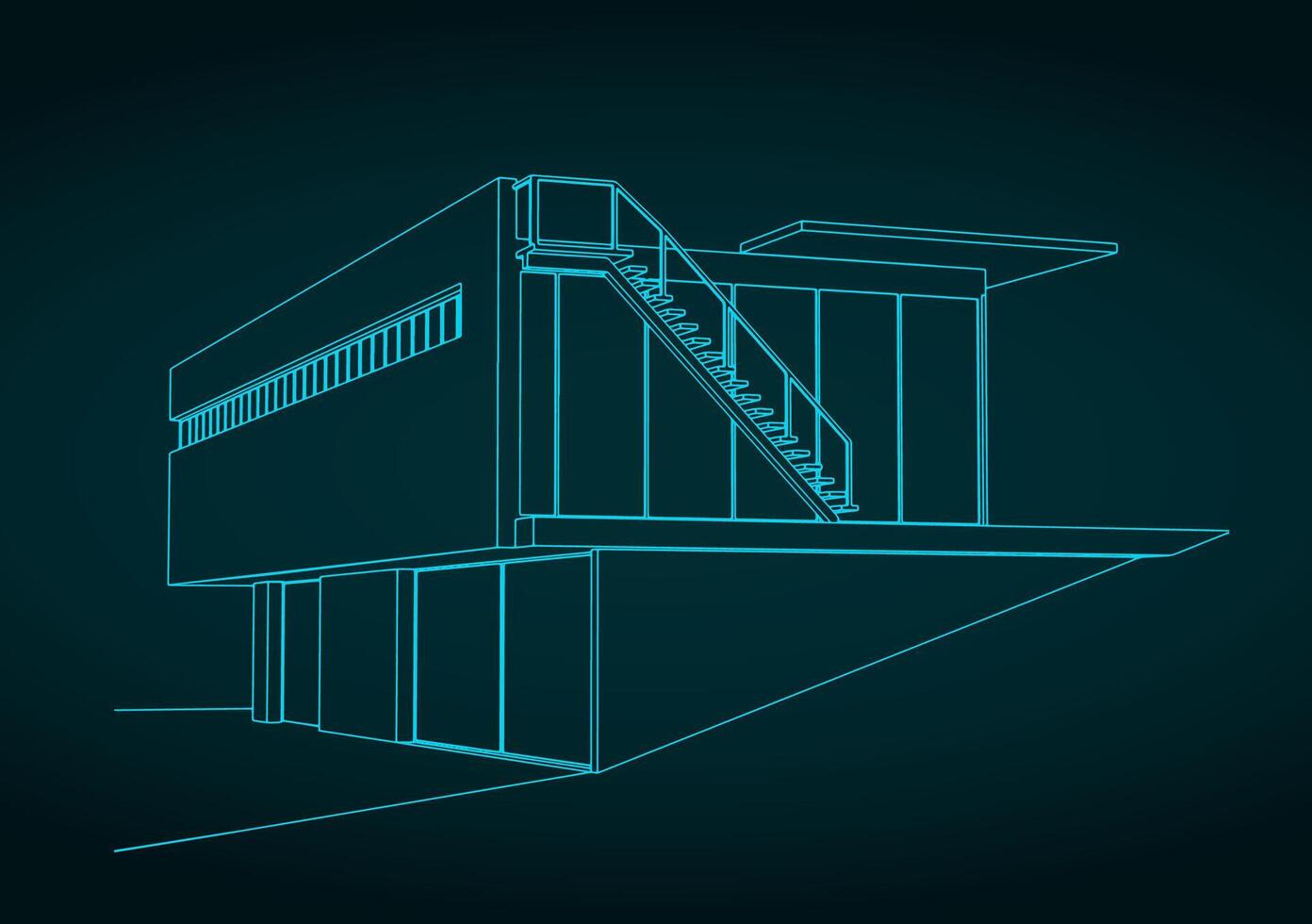 Modern house illustration vector