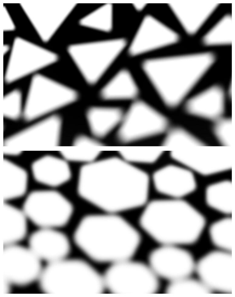 Polygons and triangles shadows abstract illustrations vector