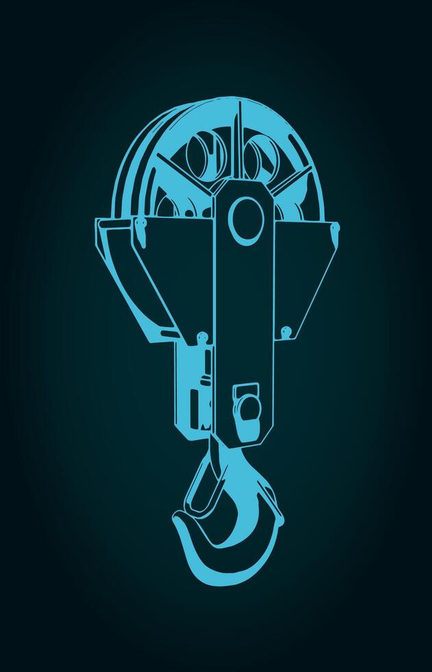 Crane hook illustration vector