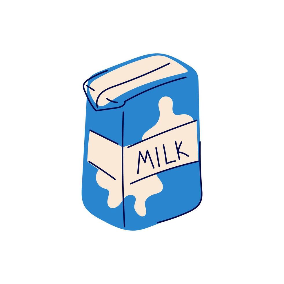 Cows icon milk packaging in flat style. Design for dairy drink print, sign, symbol. illustration isolated on a white background. vector